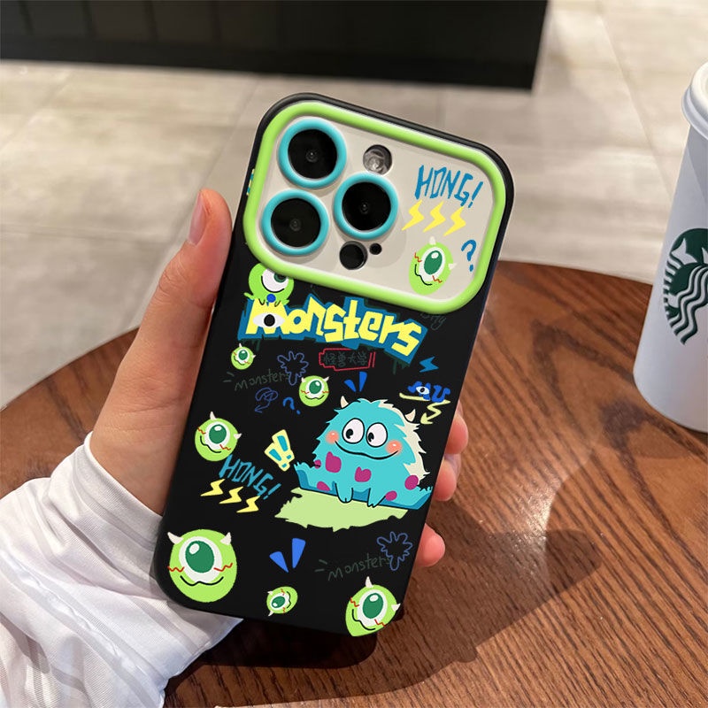 IPHONE Casing Ponsel Desain Warna Gelap Kartun Mata Besar Kompatibel Dengan Iphone12 13 14 11 Pro Max X Xs Max Xr Jhtg