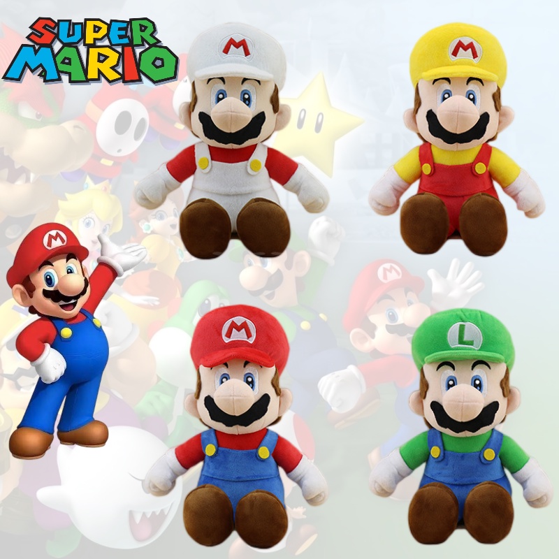 Boneka Plush Super Mario Desain High-detail Dengan Sentuhan Halus Dan Isian Katun Pp Halus 25cm/30cm