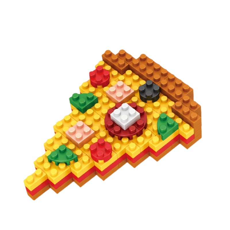 Fries burger Fast Food building block DIY Puzzle Mainan Perakitan Pendidikan