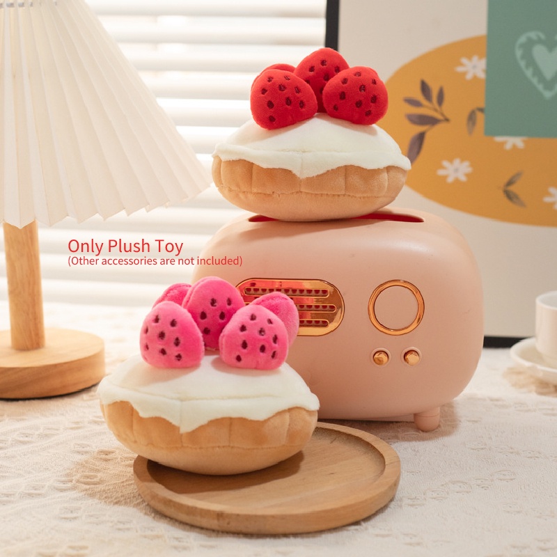 Mainan Plush Bentuk Kue Strawberry Manusia Hidup Untuk Waktu Santai Yang Menyenangkan Dan