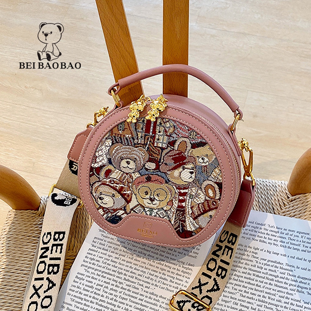 Tas Selempang Tas Selempang Tas Selempang Babo, Saoxion, Baobao, tas bulat wanita baru, tas transbor