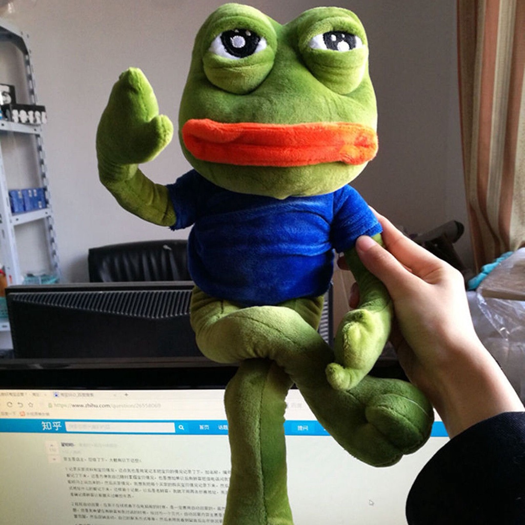 Sad Pepe Kreatif Kodok The Frpg Kawat Boneka Hewan Hadiah Koleksi Mainan Mewah