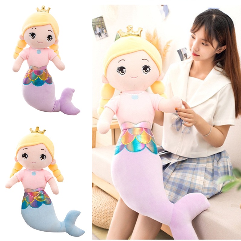 Boneka Mermaid Plush Dapat Disesuaikan Cocok Untuk Pecinta Putri Tersedia Empat Karakter Ukuran Berbeda)