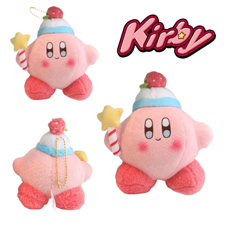 Kirby Boneka Bentuk Kue Desain Rusa Plushie, Mewah Pendek, Bahan Katun Pp, 22x20cm