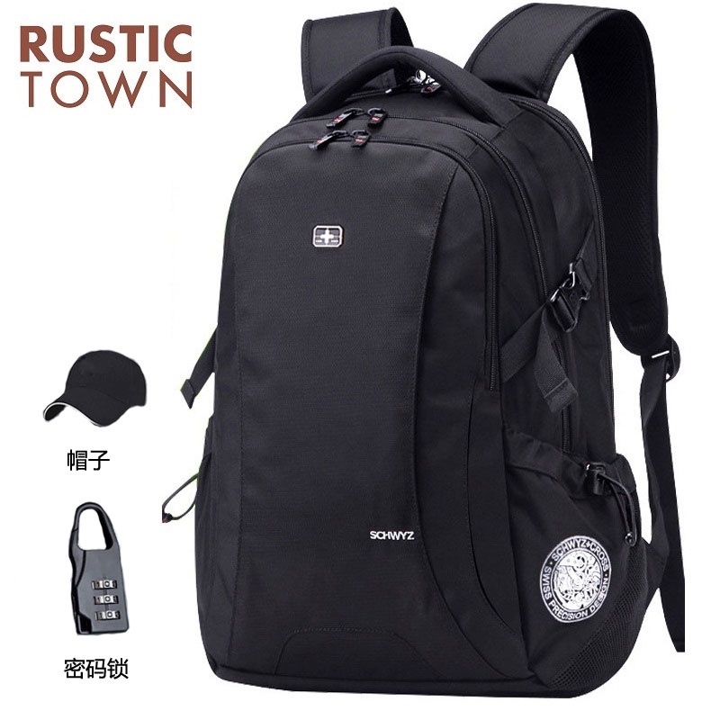 Tas belakang Swiss kapasitas besar pria komputer perjalanan kecil Tas belakang anak laki-laki SMA ba