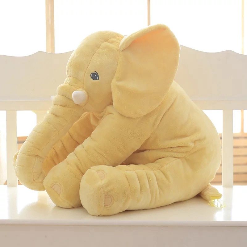 Boneka Gajah Lucu Boneka Plush Pillow Boneka Bantal Punggung Dekorasi Rumah Hadiah Mainan Anak