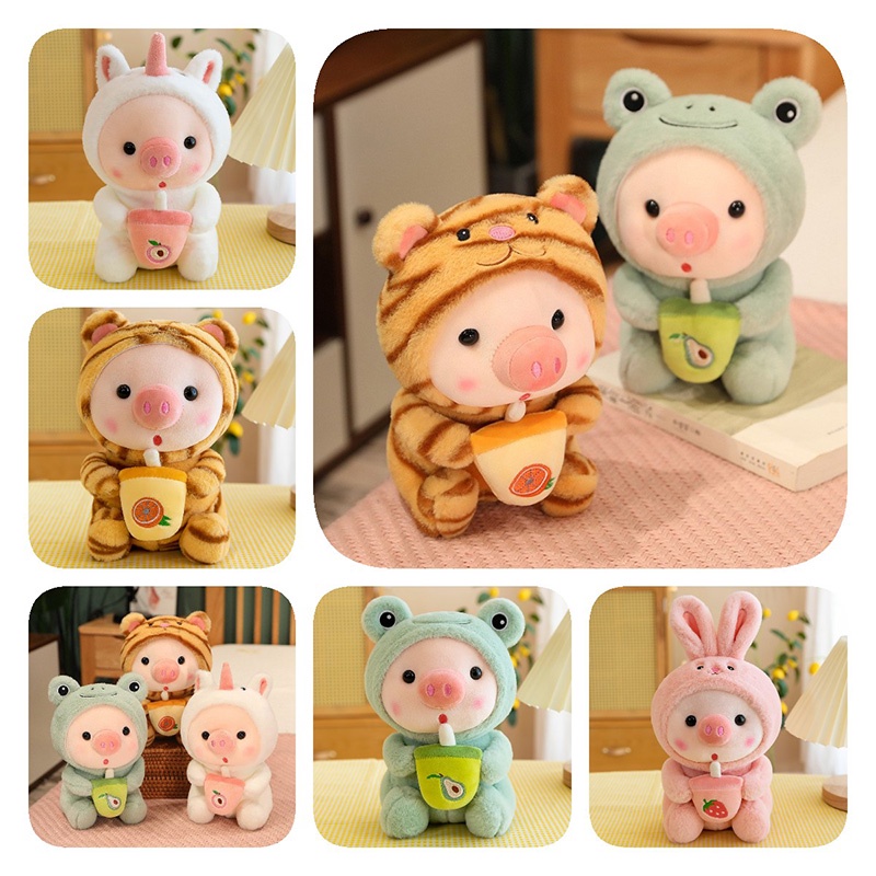 Boneka Tea Pig Fun And Adorable-Isian Katun-Bahan Plush Pendek-Mainan Celengan Terbaik Untuk Anak