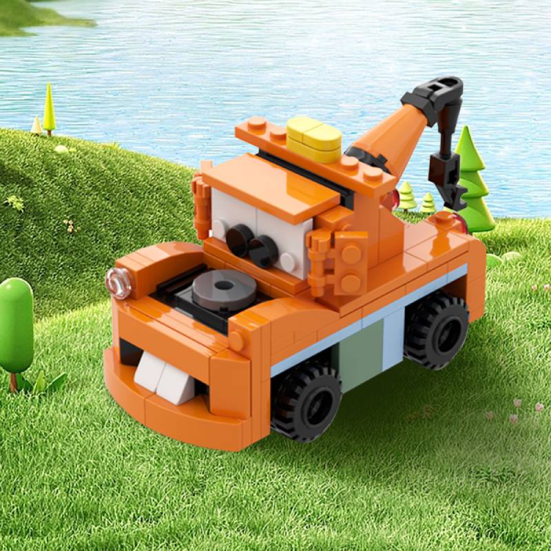 Cars Movie Mater Truk Derek Model Build Block Rakitan Mainan Puzzle Anak MOC