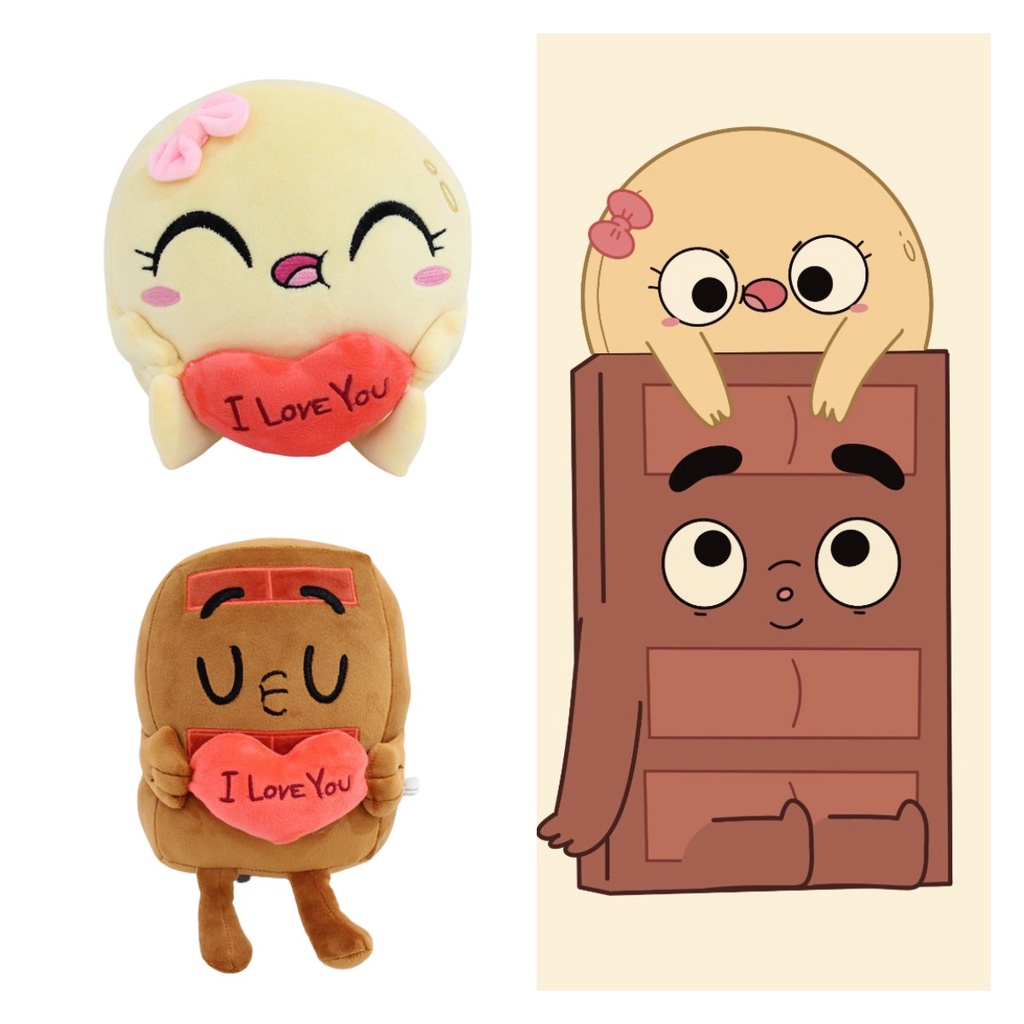 Choco Dan Pancake Plush Empuk Ringan Dan Mudah Dibawa Kemana Mana