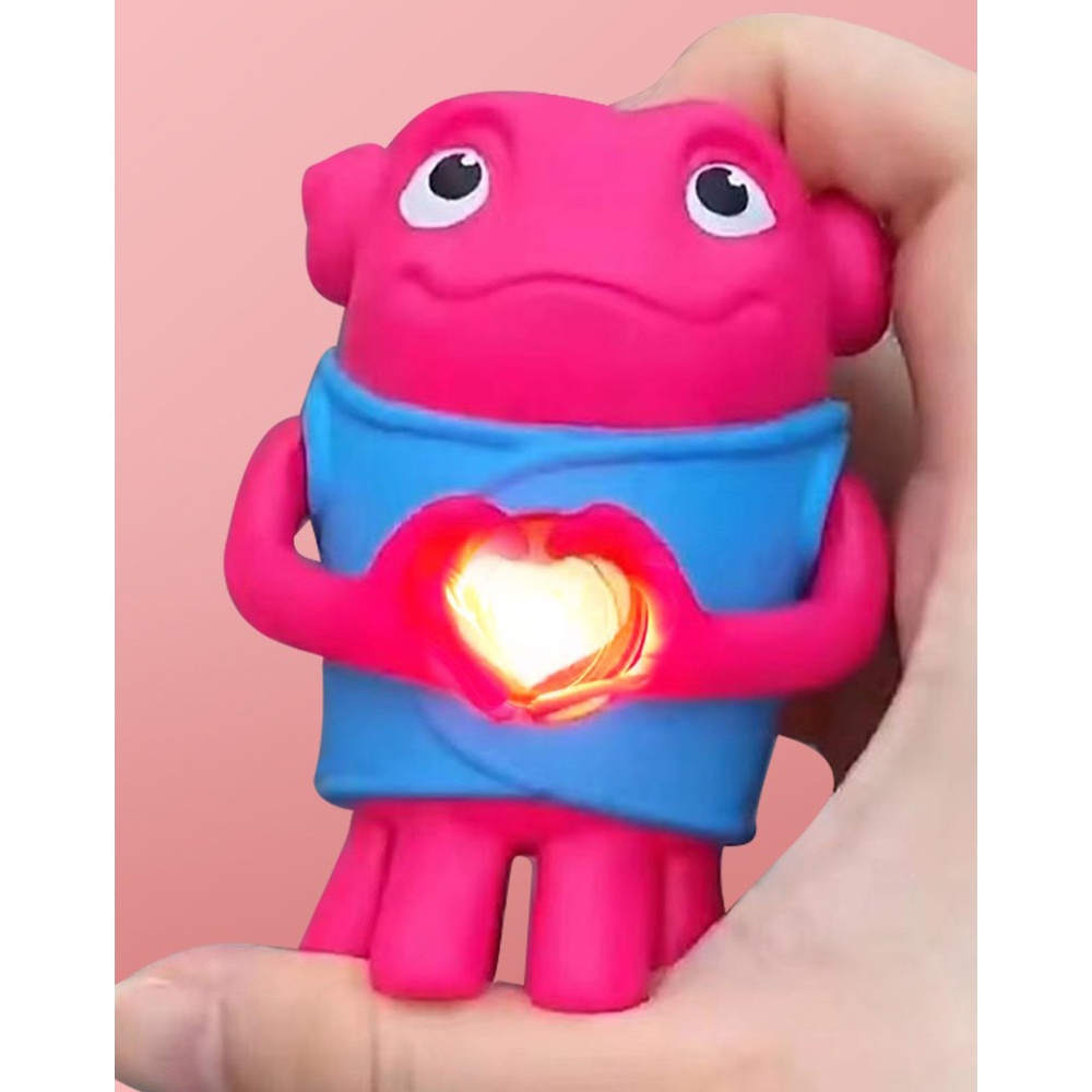 Alien Plastik Pink Dan Biru Dengan Mata Berbentuk Hati Pereda Stress Yang Hebat