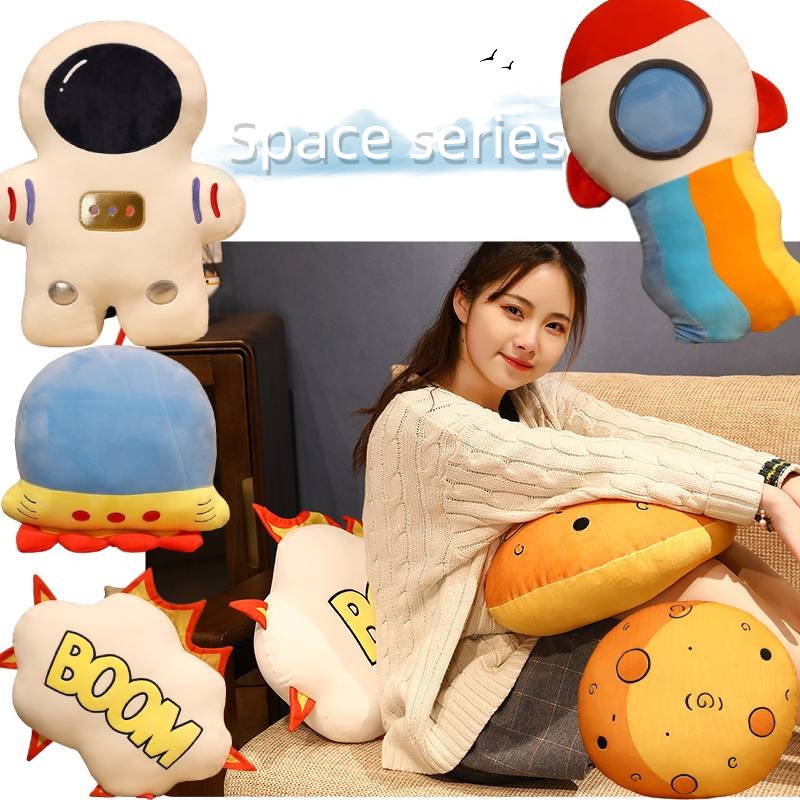 Bantal Sofa Pesawat Luar Angkasa Astronot Mainan Mewah Roket Spaceship Lembut Dan Cuddly Untuk Semua Usia