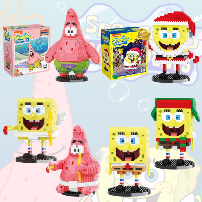 BALODY Balody18379resmi Spongebob Squarepants Blok Bangunan Mainan Edukasi Diy Untuk Anak