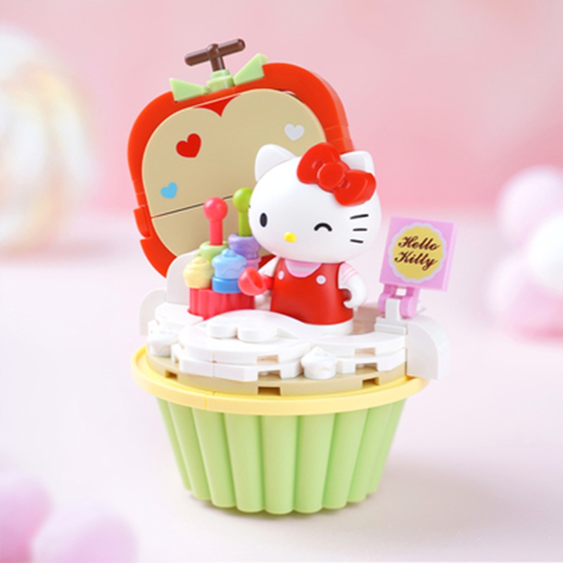 Sanrio Family Kuromi Melody Series Building Block Cake Cup Rakitan Mainan Hadiah