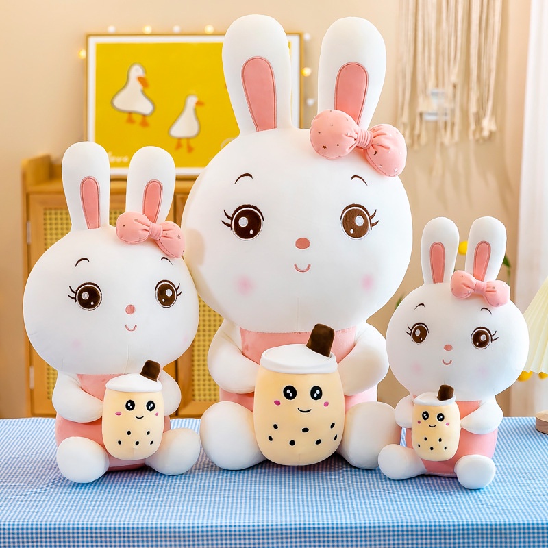 Tea Cup Bunny Plushie Dengan Isian Penuh Dan Ketahanan Kuat