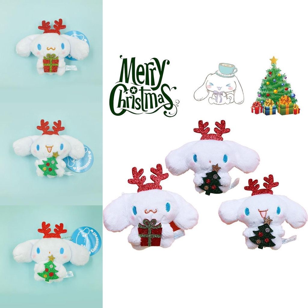 Christmas Cinnamoroll Gantungan Kunci Mewah Hias Hadiah Portable Untuk Xmas