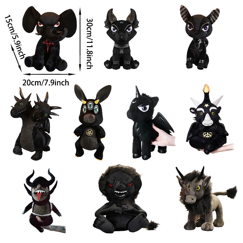 Mainan Plush Anime Peripheral Pentagram Gajah Kelinci Diablo Boneka Hewan Kartun