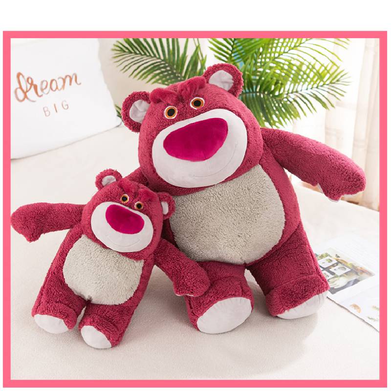 Mainan Plush Motif Strawberry Bear Lucu Dan Dapat Di Peluk Untuk Anak Perempuan