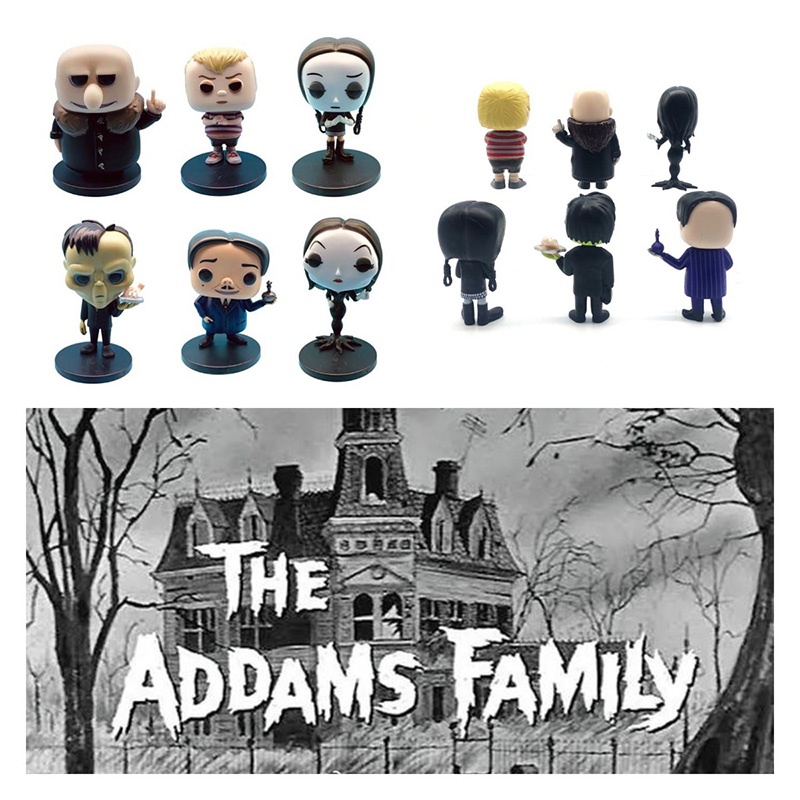 Figure Pvc Keluarga Addams Berkualitas Tinggi Set 6pcs Untuk Fans Dan Kolektor