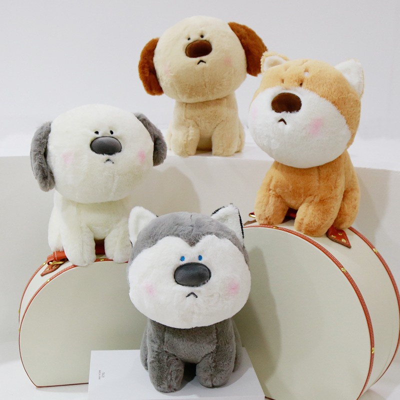 Boneka Pet Mewah Cuddly Dan Super Lembut Cute Husky Dan Shiba Inu, 25cm