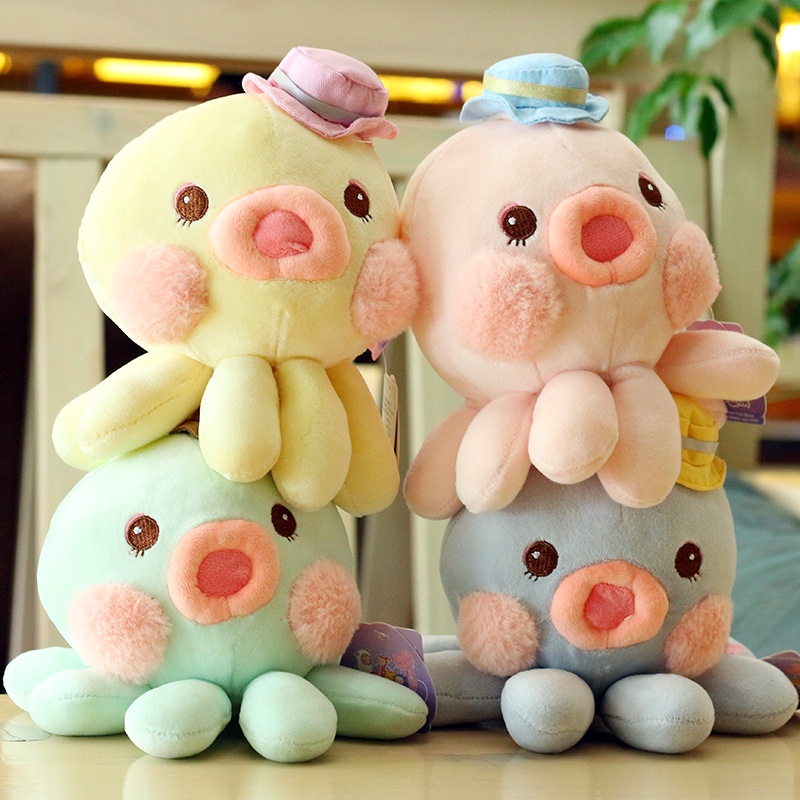 Huggable Octopus Plushie Cute And Cuddly Stuffed Animal Untuk Bayi Tidur Dan Bermain Cocok Untuk Gifting