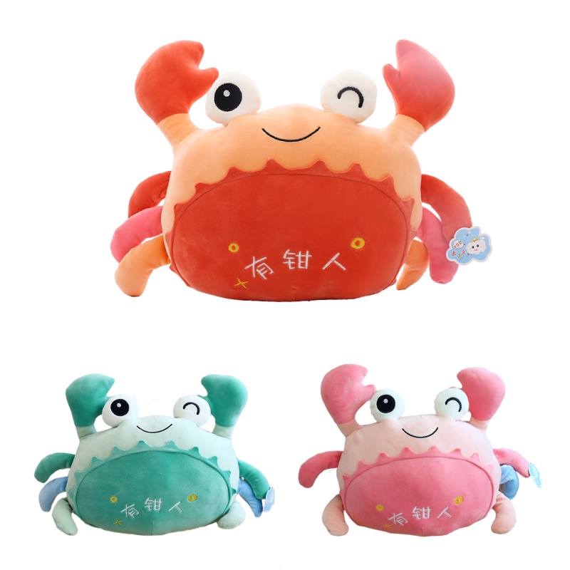 Plushie Kepiting Lucu Dengan Kain Halus Dan Lembut