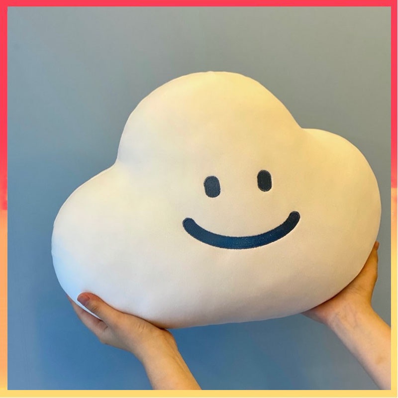 Cloud Emoji Plush Toy Throw Pillow Dekorasi Kamar Bantal Bordir Rumah