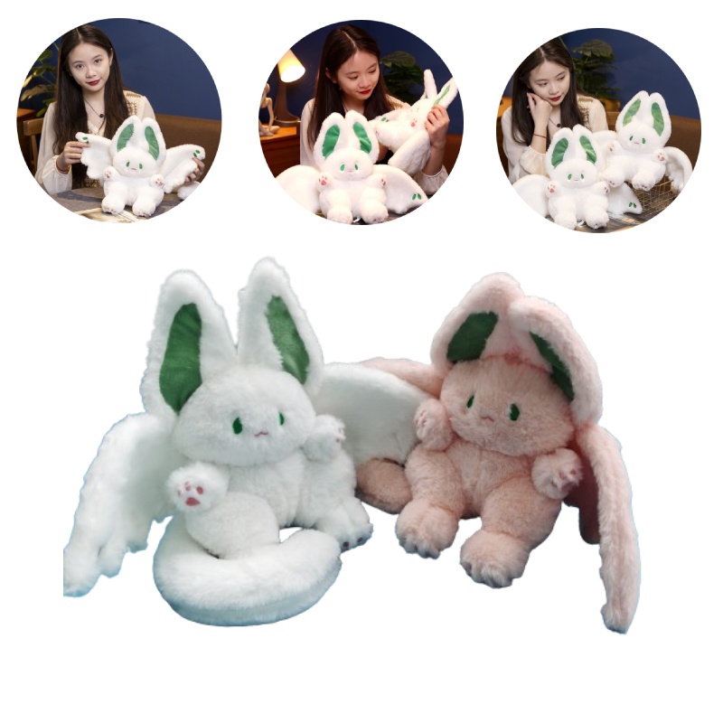 Pink Bunny Dengan Mainan Plush Kelelawar Untuk Anak Dan Dewasa