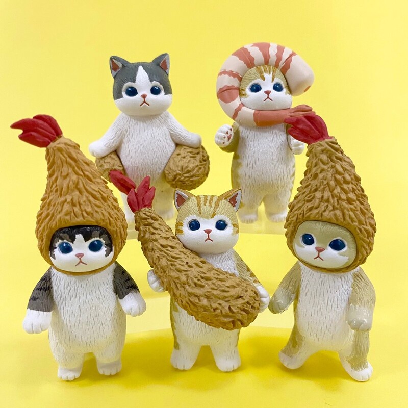 Stunning Pazela Shark Cat Second Edition Figure Model Dekorasi Kue Blind Box Claw Machine Boneka Untuk Kolektor Mainan