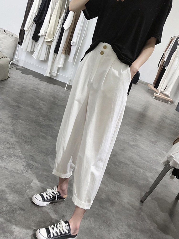 CELANA SLIM & BIG SIZE Celana putih biasa untuk wanita dalam ukuran besar, gemuk mm, pinggang tinggi