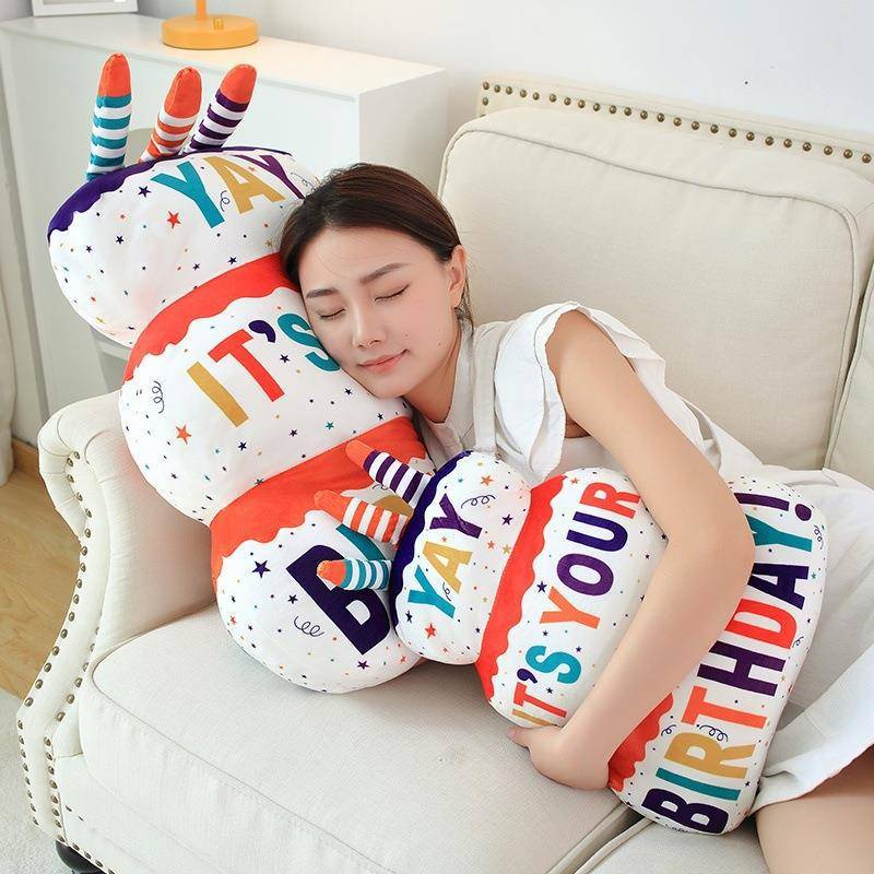 Kreatif Ulang Tahun Kue Bantal Mainan Mewah Bantal Hadiah Dekorasi Pesta Ulang Tahun Anak