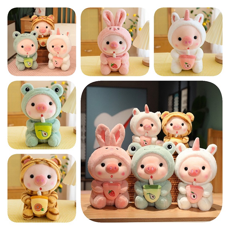 Boneka Tea Pig Fun And Adorable-Isian Katun-Bahan Plush Pendek-Mainan Celengan Terbaik Untuk Anak