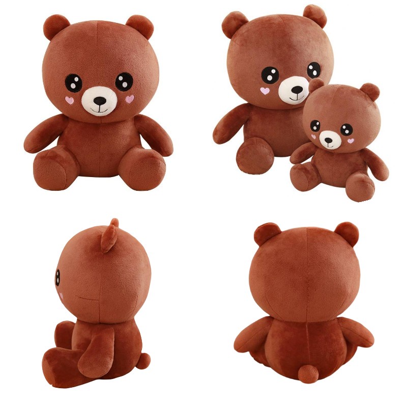 Mainan Boneka Boneka Teddy Bear Coklat Lembut Dan Berbulu Untuk Anak Dan Balita