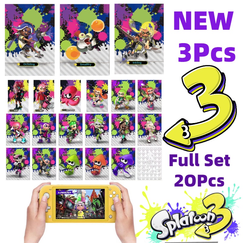 Splatoon3 Jet Warrior Amiibo Card Set Wajib-have Aksesori Untuk Setiap Pemain Splatoon Yang Serius