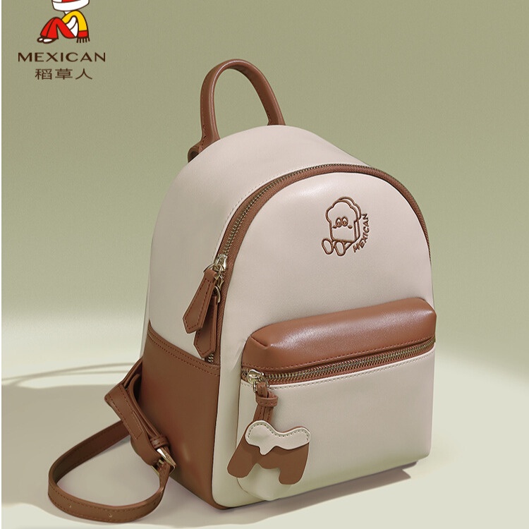 Tas belakang menakutkan untuk wanita, fashionable dan minimalis dengan warna yang bertentangan, tas 