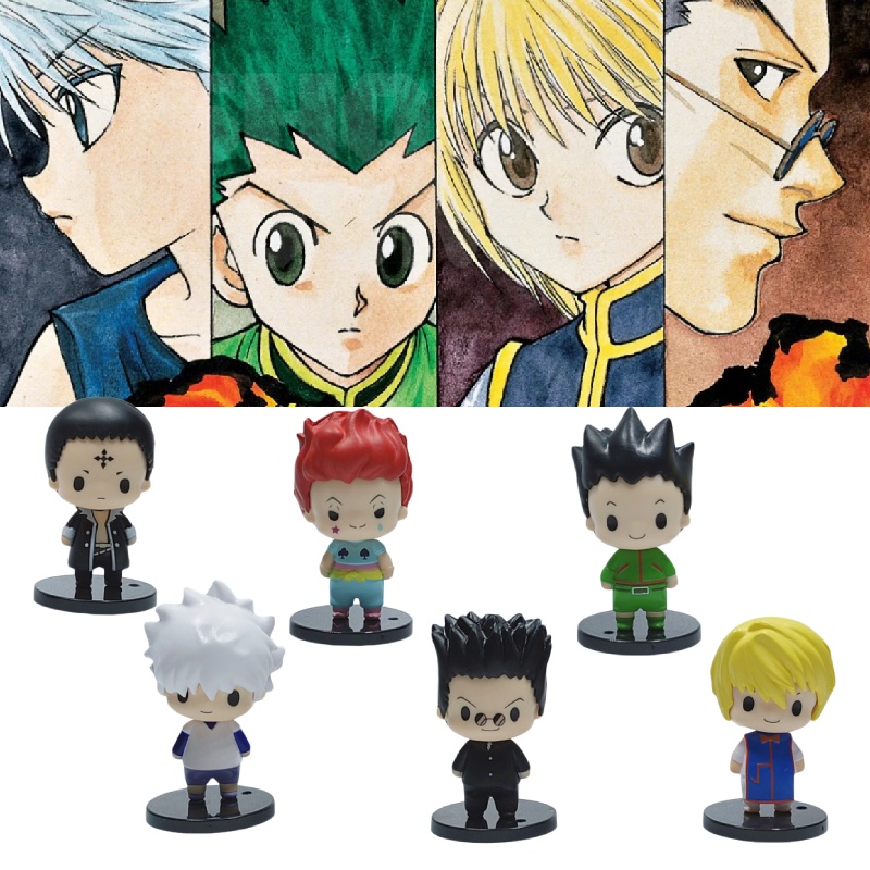 Set Action Figure Pvc Hunterhunter Unik, Gon, Killua, Kurapika, Chrollo, Feitan, Biskuit Karakter