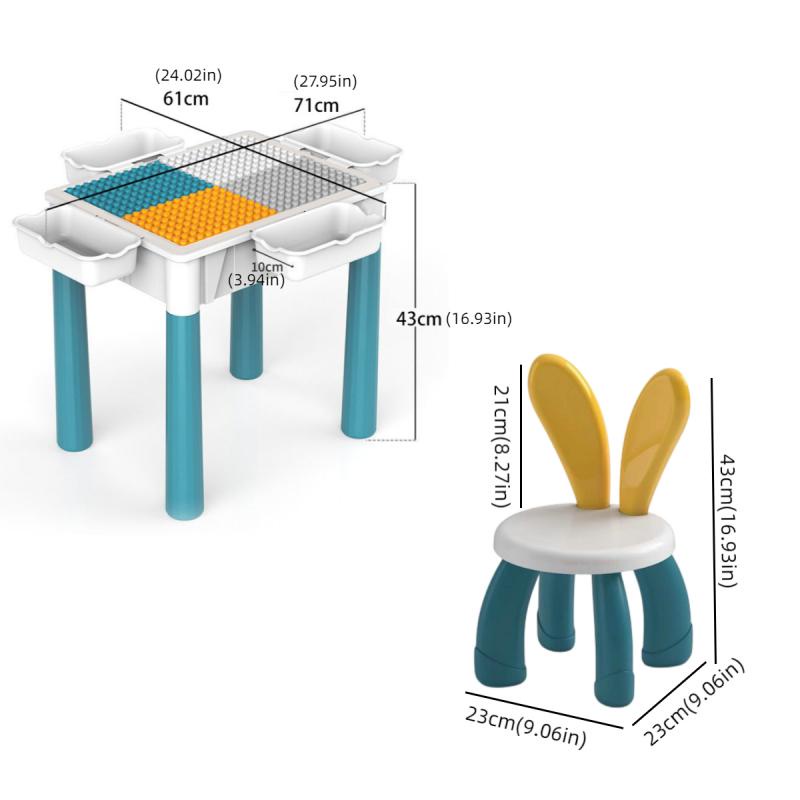 Blok Bangunan Multi Fungsional Storage Box Meja Kursi Mainan Edukasi Anak