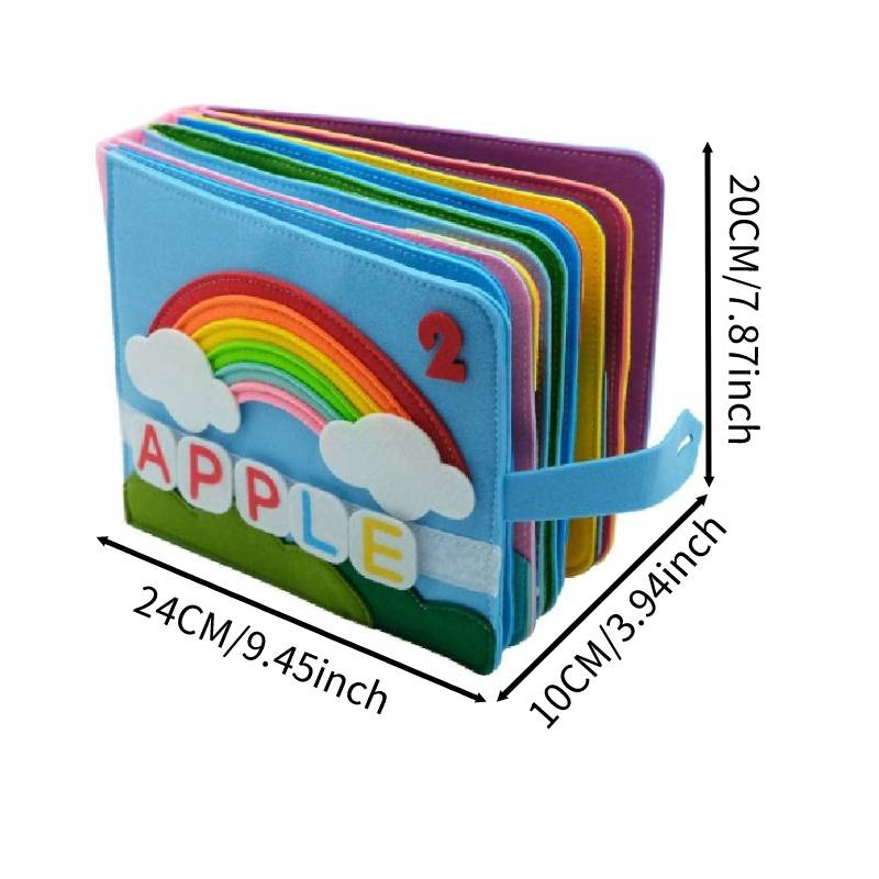 Buku Kain Baby Rainbow Dengan Abjad Balita Edukasi Dini Felt Cloth Toy