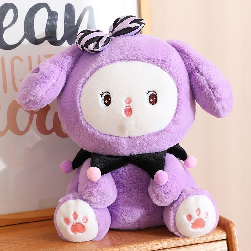 Mainan Plush Kelinci Ungu Lucu Dan Lembut Untuk Hadiah Ulang Tahun Atau Natal Anak Besar Dan Nyaman