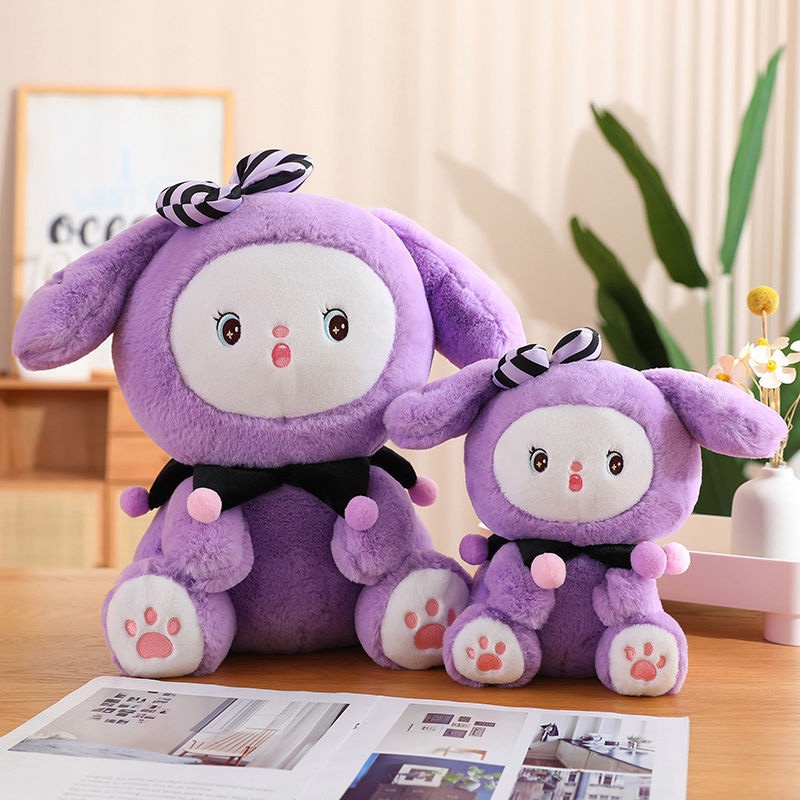 Mainan Plush Kelinci Ungu Lucu Dan Lembut Untuk Hadiah Ulang Tahun Atau Natal Anak Besar Dan Nyaman