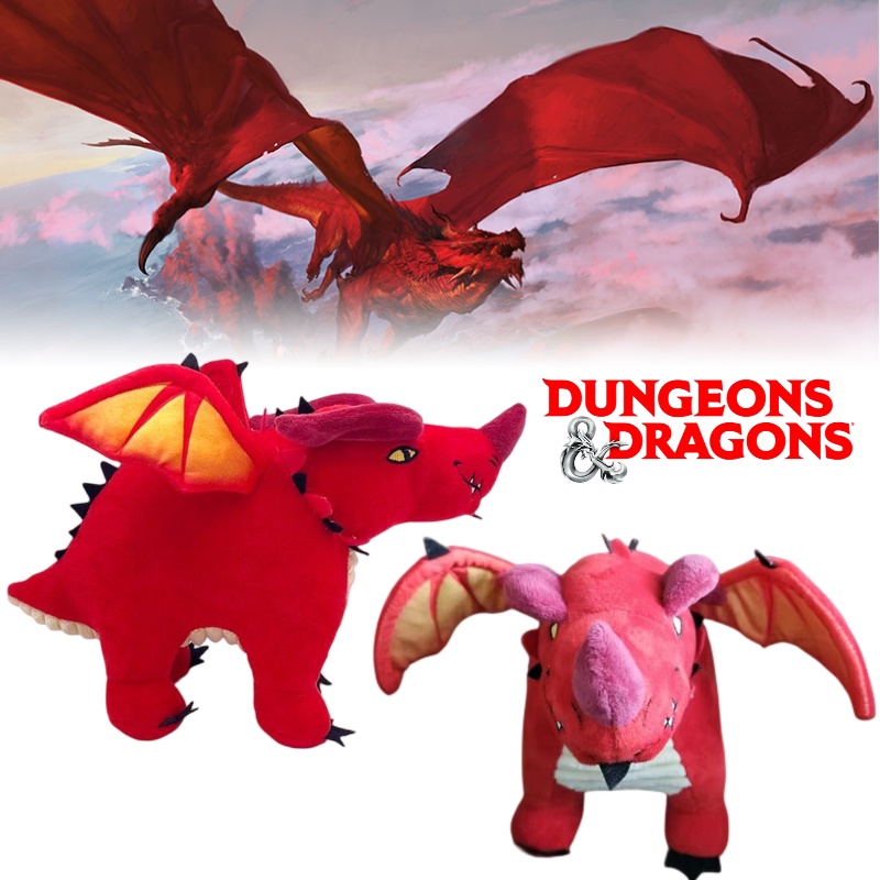 Mainan Mewah Naga Merah Pendamping Utama Untuk Game d&amp;d Anda