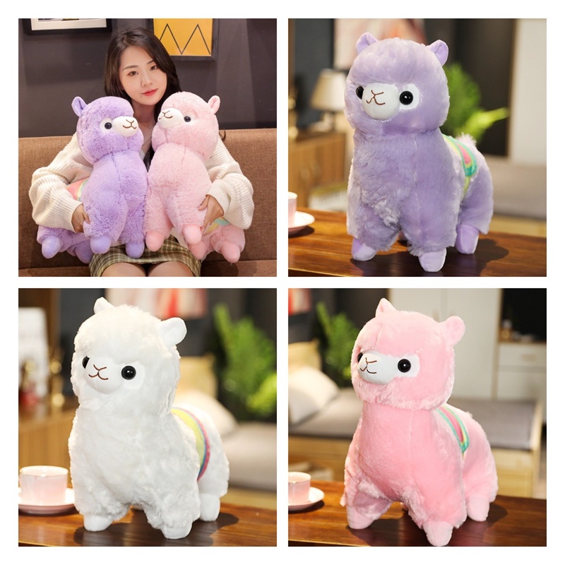 Mainan Boneka Domba Alpaka Lembut Dan Fuzzy Boneka Plush Lucu Untuk Anak Perempuan Ideal Untuk Tidur Atau Peluk 35cm