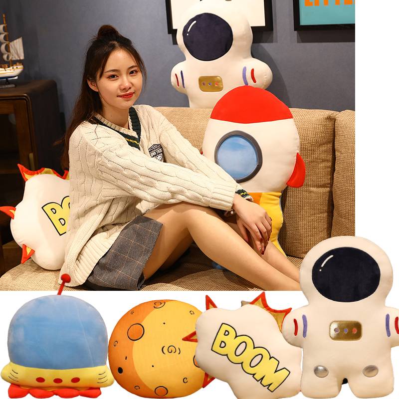 Bantal Sofa Pesawat Luar Angkasa Astronot Mainan Mewah Roket Spaceship Lembut Dan Cuddly Untuk Semua Usia