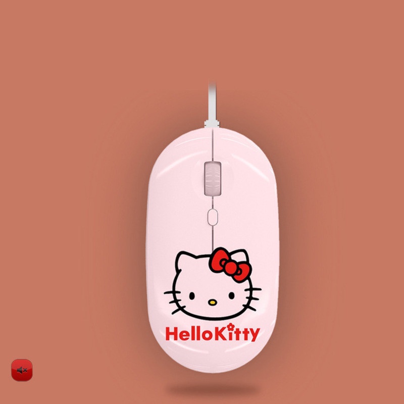 Mouse Wired Pink Hello Kitty Mouse Putih Hello Kitty Mouse Biru Hello Kitty Mouse Kartun Lucu Mouse