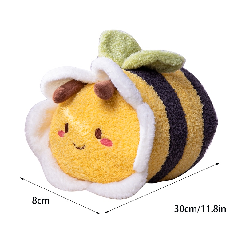 30 cm Stripe Bee Mainan Mewah Bantal Lembut Peluk Boneka Dekorasi Rumah Anak Hadiah Ulang Tahun