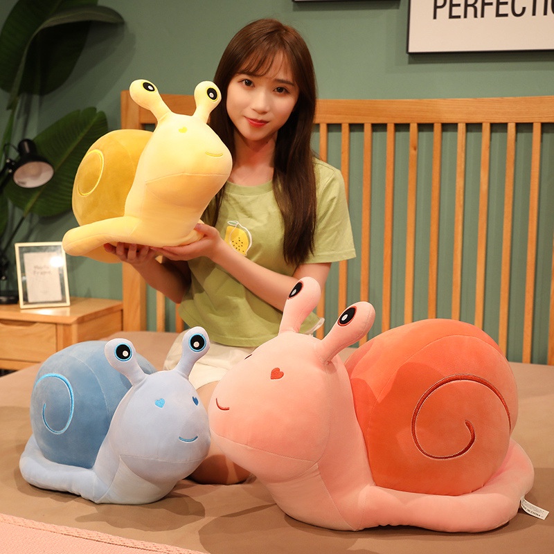 Lucu Dan Cuddly Plush Snail Toy- Boneka Bantal Binatang Lembut Dan Nyaman Untuk Anak Dan Bayi Hadiah Ulang Tahun Yang Sempurna