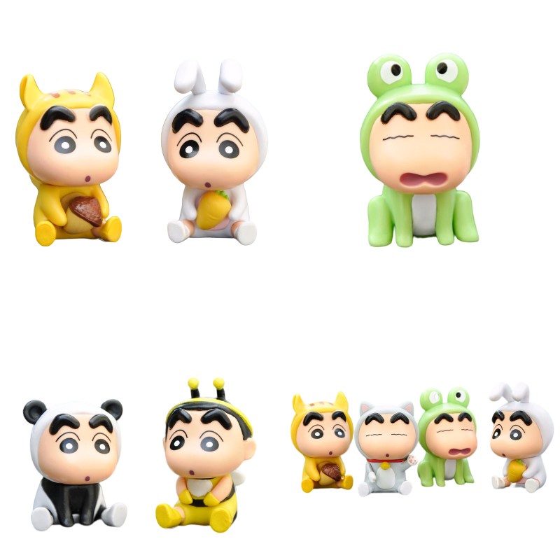 Patung Pvc Crayon Shin-chan Playful Dan Menggemaskan Untuk Fans Set Isi6