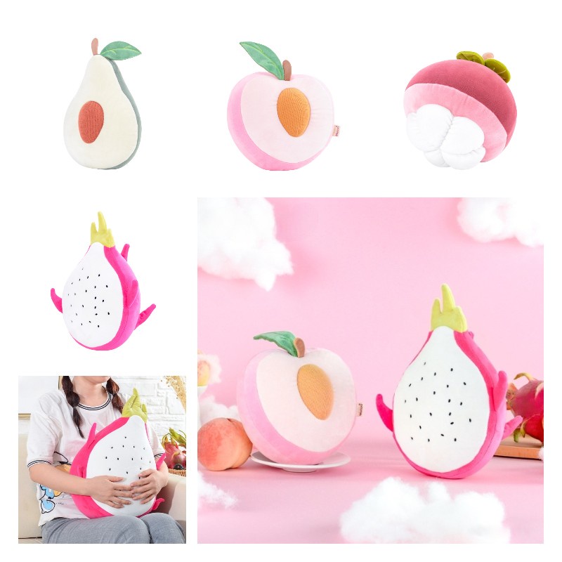 Metoo Watermelon Plush Toy Pillow Untuk Anak, Bantal Desain Buah Boneka Lembut Kristal