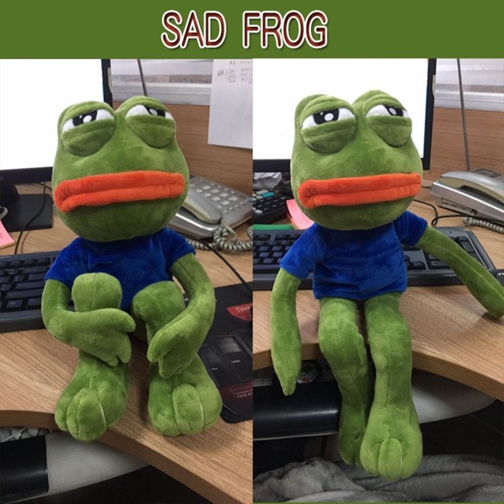 Sad Pepe Kreatif Kodok The Frpg Kawat Boneka Hewan Hadiah Koleksi Mainan Mewah