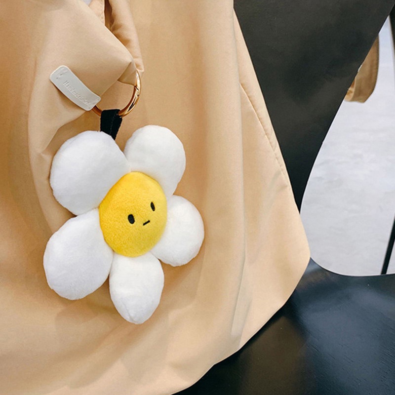 Lovely Sunflower Plush Keyring Untuk Tangan, Ideal Untuk Penggemar Tanaman, Tinggi 14cm /5.12in, Pendek Mewah