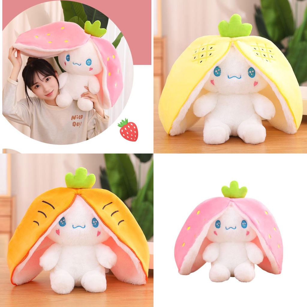 Sanrio Bentuk Buah-Buahan-Perubah Cinnamoroll Mainan Mewah Boneka Action Bantal Boneka Anak